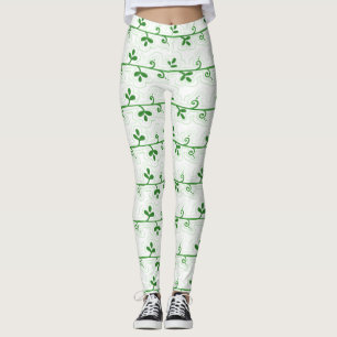 Graphic Blommigt Sömlös Mönster Leggings