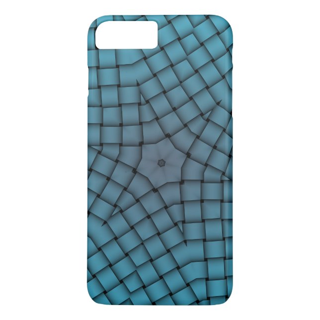 Graphic Blue Star Weave Mönster Case-Mate iPhone Skal (Baksida)