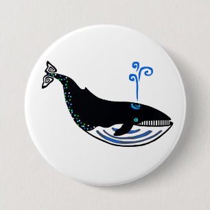 Graphic Blue WHALE - Animal activist - knapp