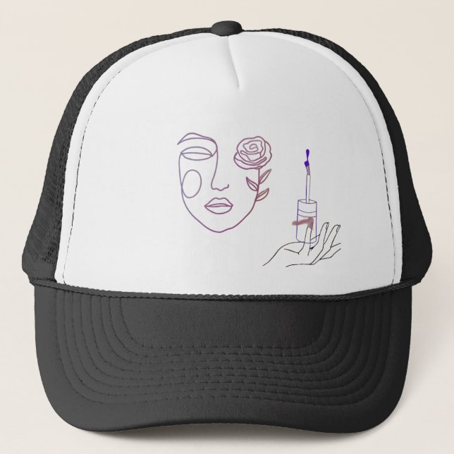 Graphic Boy Face Cap – Cool and Minimalist Hat Des Keps (Framsida)