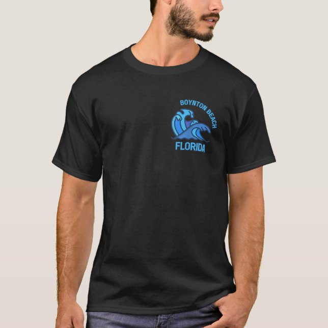 Graphic Boynton Beach Florida Pocket Wave Souvenir T Shirt (Framsida)