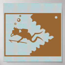 Graphic dekorations SHARK TEETH and Diver Poster