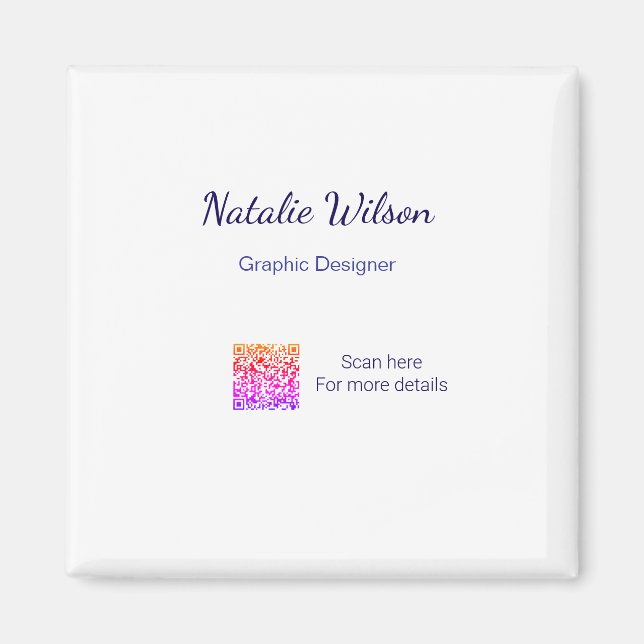 Graphic designer name scan QR code details profess Magnet (Framsidan)