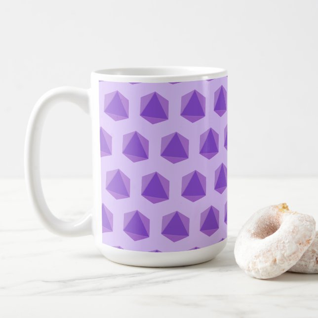 Graphic Dice Lavender Kaffemugg (Med munk)