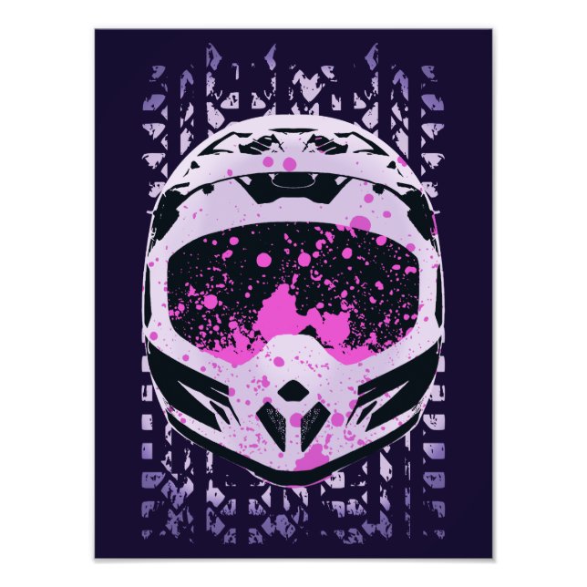 Graphic Dirt Bike Helmet Fototryck (Framsidan)