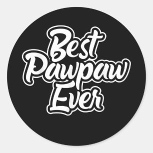 Graphic Fars dag Best Pawpaw, Underbara Far Runt Klistermärke