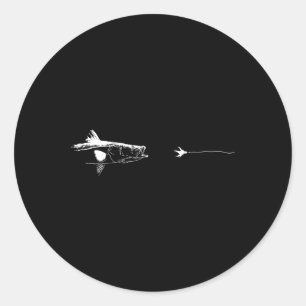 Graphic Flygfiske Krok Line - Fish Snook Runt Klistermärke