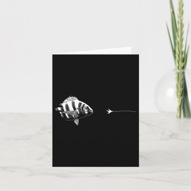 Graphic Flygfiske Krok Line - fiskfår Kort (Framsida)