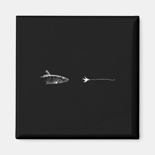 Graphic Flygfiske Krok Line - fiskfiske Bonefish Magnet (Framsidan)