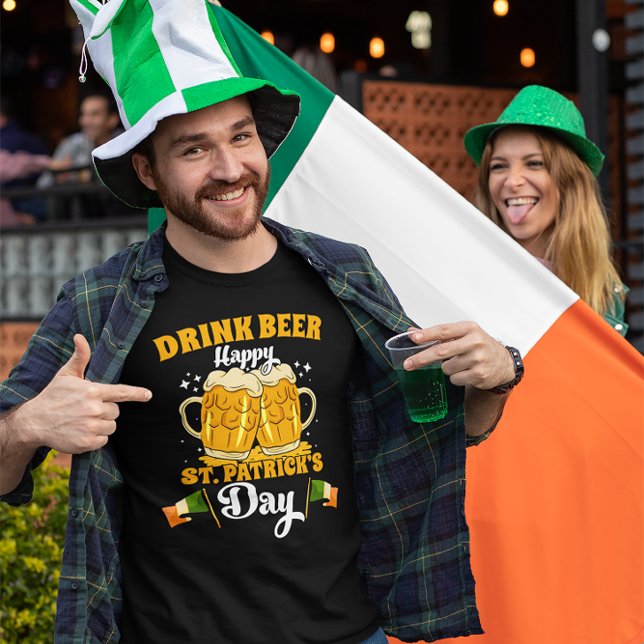 Graphic för Drink Beer Lycklig St patrick's day T Shirt (Skapare uppladdad)