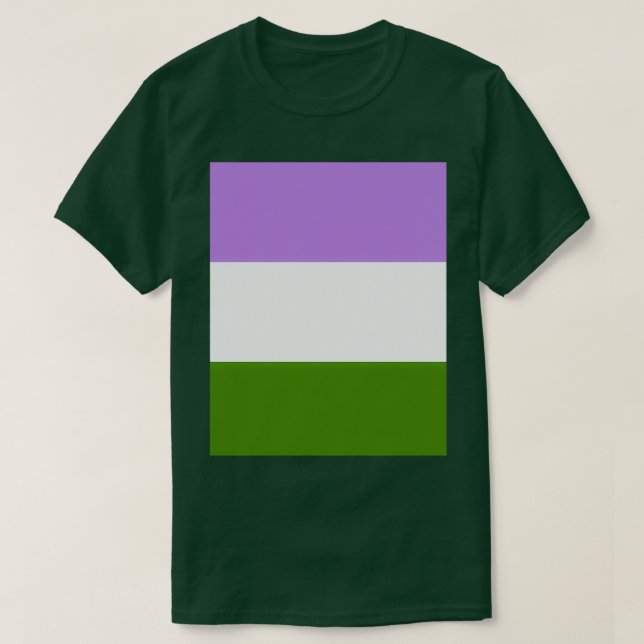 Graphic för Genderqueer Pride Färg Scheme T Shirt (Design framsida)