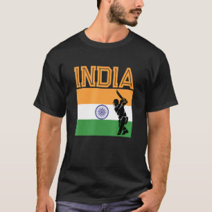 Graphic för Indiska Flagga Proud Indian Cricket Pl T Shirt