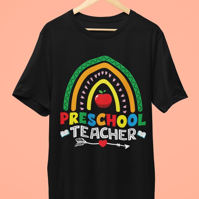 Graphic för Regnbåge och Apple Preschool Teacher T Shirt (Skapare uppladdad)