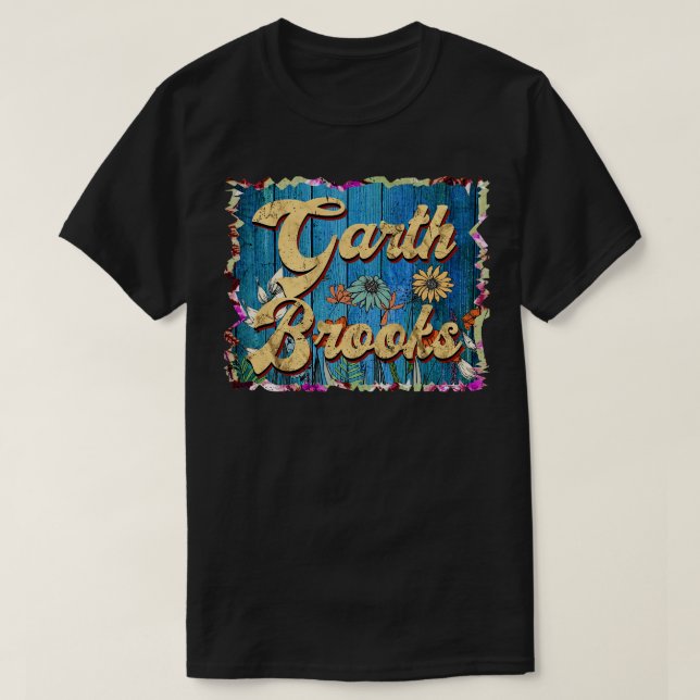 Graphic Garth Namn Flowers Brooks Begränsad Editio T Shirt (Design framsida)
