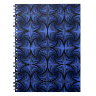 Graphic Geometric 3D Scallop Fläkt Blue Anteckningsbok
