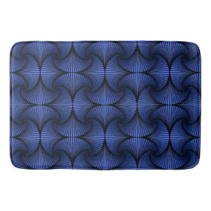 Graphic Geometric 3D Scallop Fläkt Blue Badrumsmatta