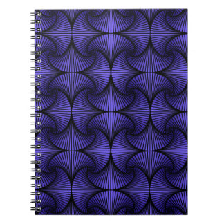 Graphic Geometric 3D Scallop Fläkt Lila Anteckningsbok