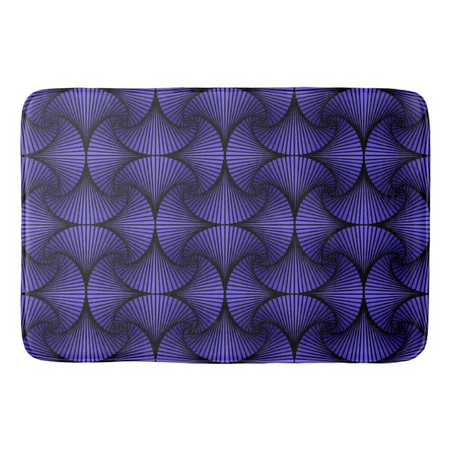 Graphic Geometric 3D Scallop Fläkt Lila Badrumsmatta (Framsidan)