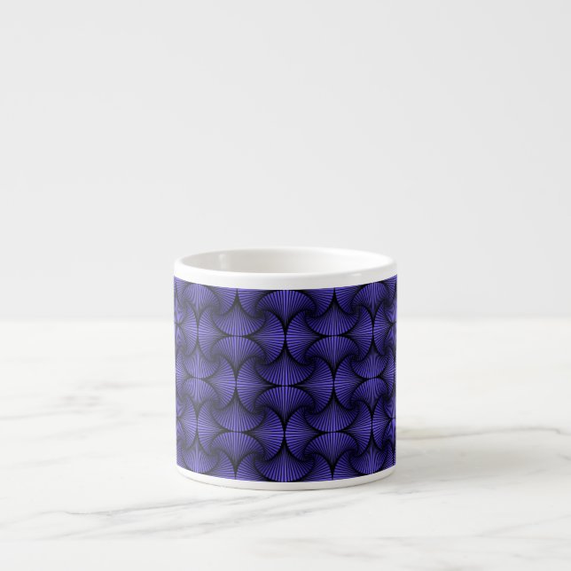 Graphic Geometric 3D Scallop Fläkt Lila Espressomugg (Framsidan)