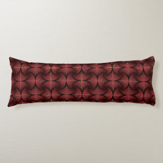 Graphic Geometric 3D Scallop Fläkt Red Kroppskudde