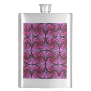 Graphic Geometric 3D Scallop Fläkt Rosa Fickplunta