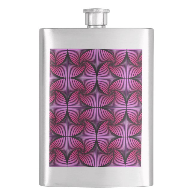 Graphic Geometric 3D Scallop Fläkt Rosa Fickplunta (Framsidan)