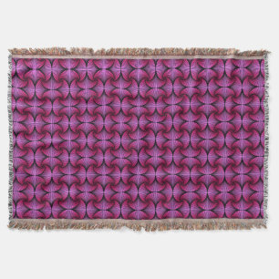 Graphic Geometric 3D Scallop Fläkt Rosa Filt