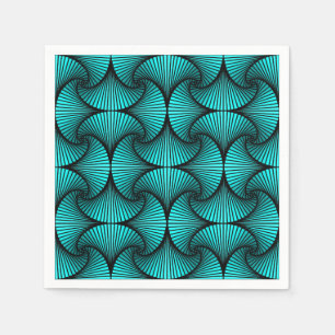 Graphic Geometric 3D Scallop Fläkt Turcos Pappersservett