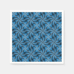 Graphic Geometric 3D Spiral Twist Blue Pappersservett