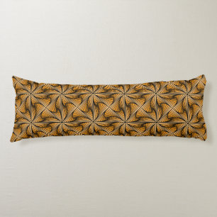 Graphic Geometric 3D Spiral Twist-Orange Kroppskudde