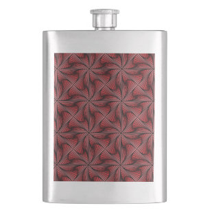 Graphic Geometric 3D Spiral Twist Red Fickplunta