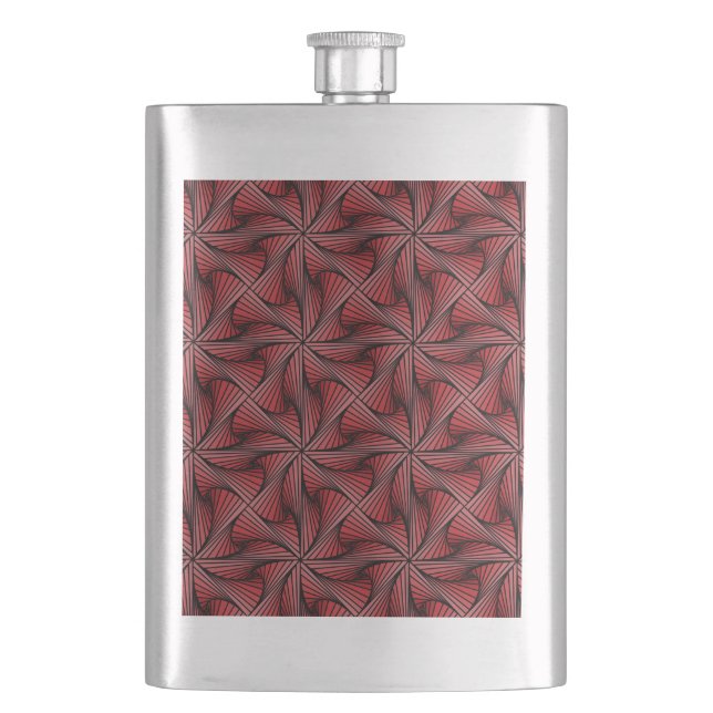 Graphic Geometric 3D Spiral Twist Red Fickplunta (Framsidan)