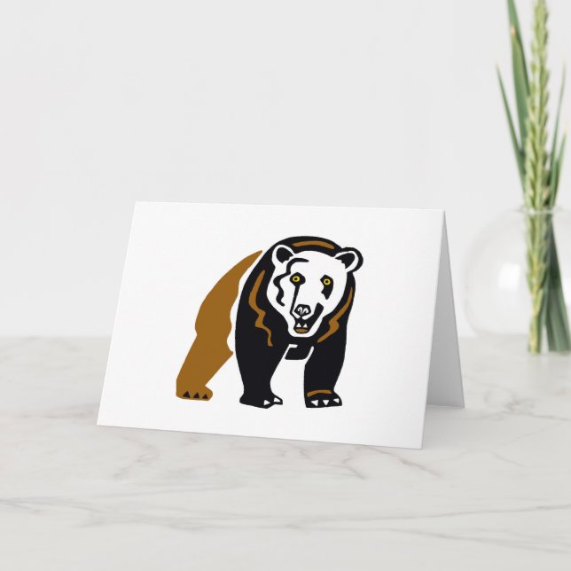 Graphic Grizzly BEAR - Conservation - Wildlife - Kort (Framsida)