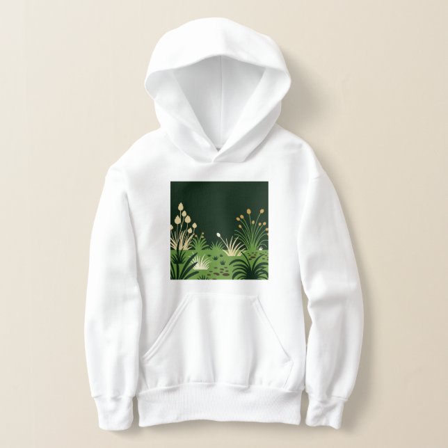 Graphic illustration of plants t shirt (Laydown)