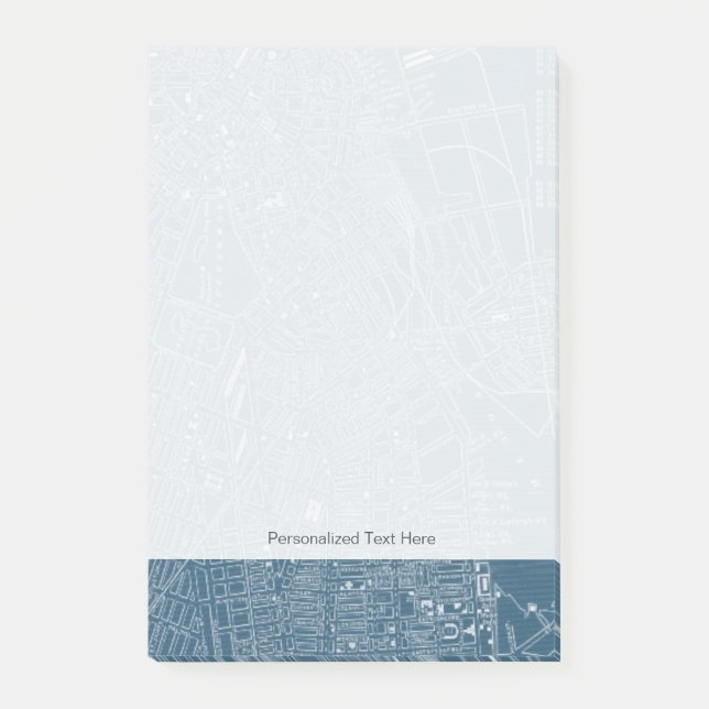Graphic Karta i Boston Post-it Block (Framsida)