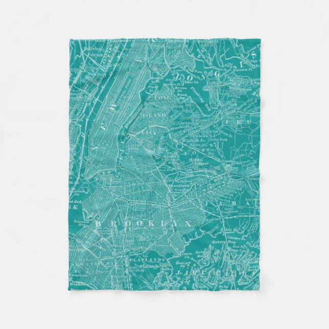 Graphic Karta i New York Fleecefilt (Framsidan)