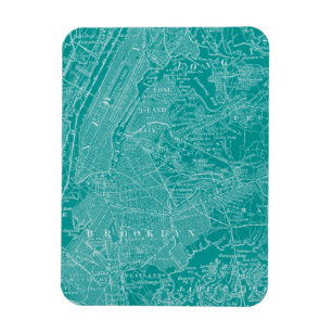 Graphic Karta i New York Magnet