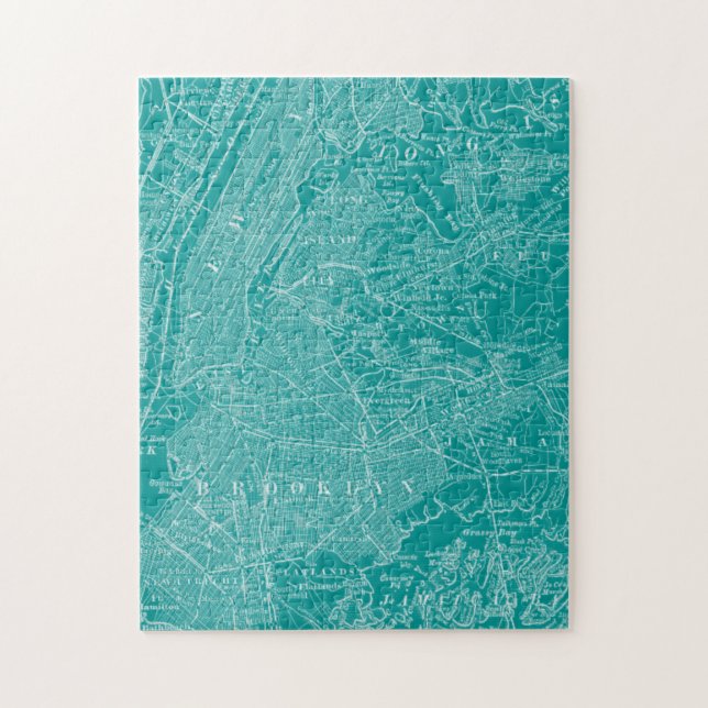 Graphic Karta i New York Pussel (Vertikal)