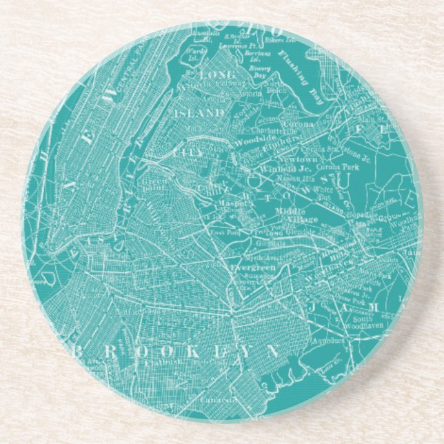 Graphic Karta i New York Underlägg Sandsten (Framsidan)