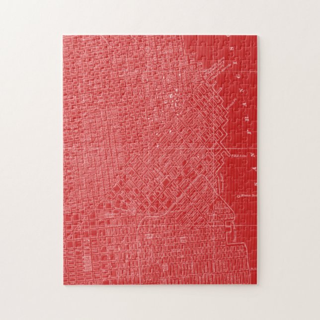 Graphic Karta i San Francisco Pussel (Vertikal)