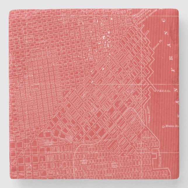 Graphic Karta i San Francisco Stenunderlägg (Framsidan)