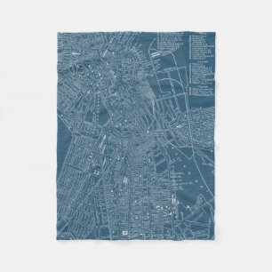 Graphic Karta of Boston Fleecefilt
