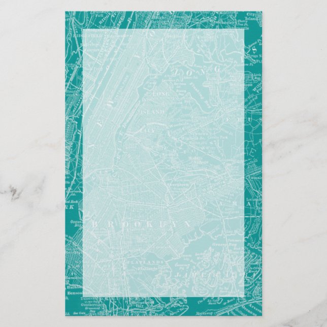 Graphic Karta of New York Brevpapper (Framsida)