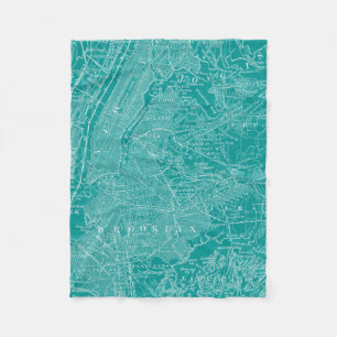 Graphic Karta of New York Fleecefilt