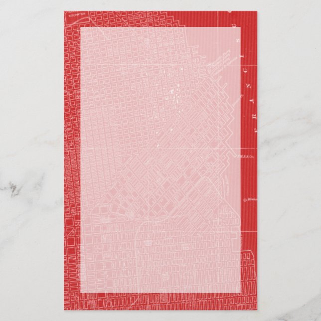 Graphic Karta of San Francisco Brevpapper (Framsida)