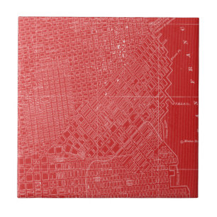 Graphic Karta of San Francisco Kakelplatta