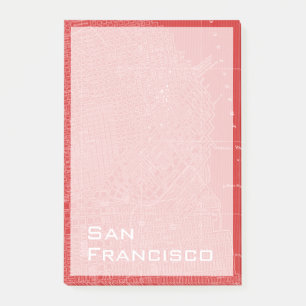 Graphic Karta of San Francisco Post-it Block