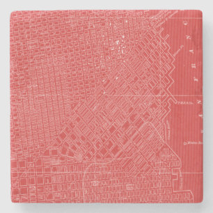 Graphic Karta of San Francisco Stenunderlägg