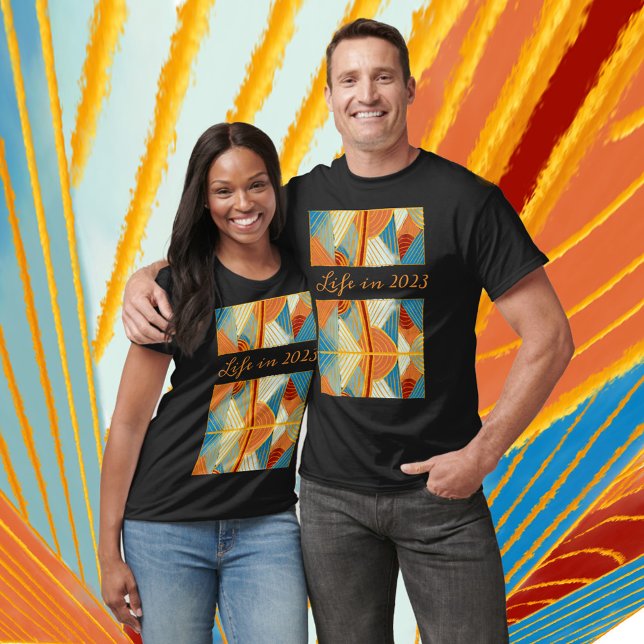 Graphic Life 2023 Abstrakt Linjer & Kurvor T Shirt (Skapare uppladdad)
