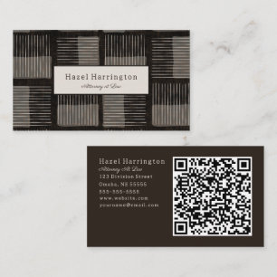 Graphic Modern QR-Affärskort, svart Grått Visitkort